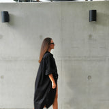 Belle Oversized Cotton Dress Black