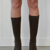 Lambs Wool High Socks Chocolate