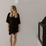 Florence Wrap Dress in Black