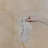 Cotton Ribbed Socks Natural