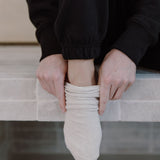 Cotton Ribbed Socks Natural