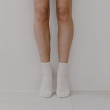 Cotton Ribbed Socks Natural