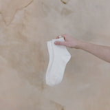 Cotton Ribbed Socks White