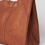 Baby Leather Tote Cognac