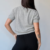 Cashmere Short Sleeve Knit Grey