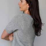 Cashmere Short Sleeve Knit Grey