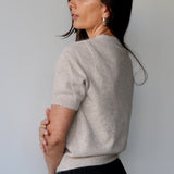 Cashmere Short Sleeve Knit Natural