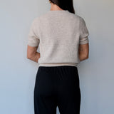 Cashmere Short Sleeve Knit Natural