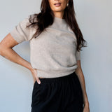 Cashmere Short Sleeve Knit Natural