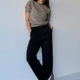 Cashmere Short Sleeve Knit Taupe