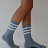 Grippy Yoga/Pilates Socks Cotton Blue