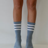 Grippy Yoga/Pilates Socks Cotton Blue