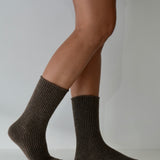Luxe Cashmere/Wool Socks Chocolate