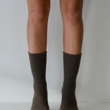 Luxe Cashmere/Wool Socks Chocolate