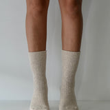Luxe Cashmere/Wool Socks Natural