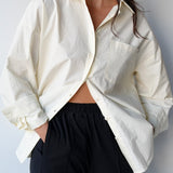 Oversized Cotton Shirt Butter