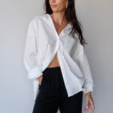 Oversized Cotton Shirt White