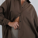 Oversized Shirt in Espresso