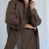 Oversized Shirt in Espresso