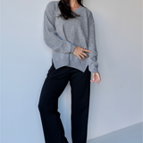 Sunday Wool/Cashmere V-Neck Jumper Grey
