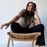 Cashmere Short Sleeve Knit Taupe