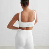 Ribbed Seamless Bra White