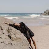 Japanese Cotton Oversized Dress Black