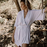 Florence Wrap Dress in White