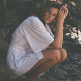 Florence Wrap Dress in White
