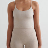 Shape Seamless Strap Singlet Beige