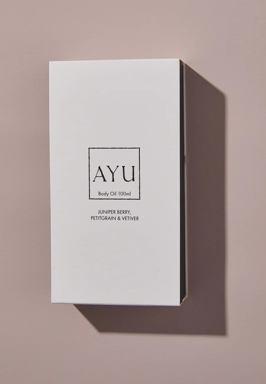 AYU Body Oil - Juniper Berry, Petitgrain & Vetiver