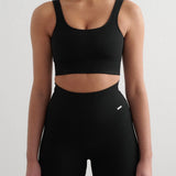 Ribbed Seamless Bra Black