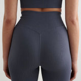 Ribbed Seamless Tights Storm Blue