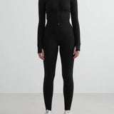 Shape Seamless Zip Jacket Black