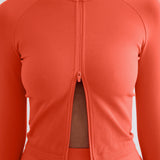 Shape Seamless Zip Jacket Tangerine