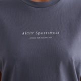 Serif Boxy T-Shirt Storm Blue