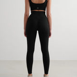 Ribbed Seamless Bra Black