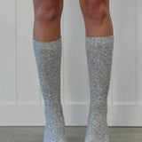Lambs Wool High Socks Grey Marle