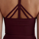 Ribbed Performance Bralette Cherry