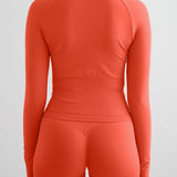 Shape Seamless Zip Jacket Tangerine