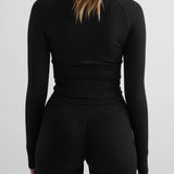 Shape Seamless Zip Jacket Black