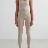 Shape Seamless Strap Singlet Beige