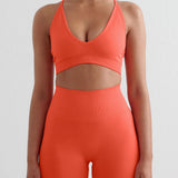 Shape Seamless Cross Back Bra Tangerine