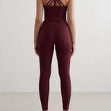 Ribbed Performance Bralette Cherry