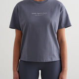 Serif Boxy T-Shirt Storm Blue