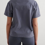 Serif Boxy T-Shirt Storm Blue