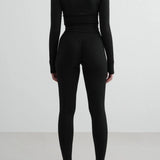 Shape Seamless Zip Jacket Black