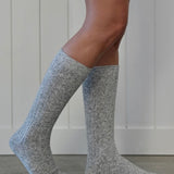 Lambs Wool High Socks Grey Marle