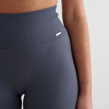 Ribbed Seamless Tights Storm Blue
