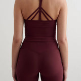 Ribbed Performance Bralette Cherry
